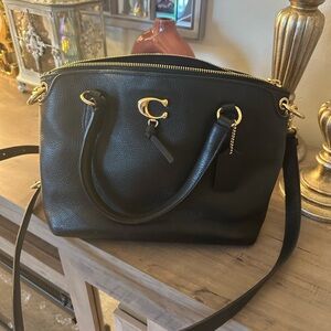 Coach black leather purse